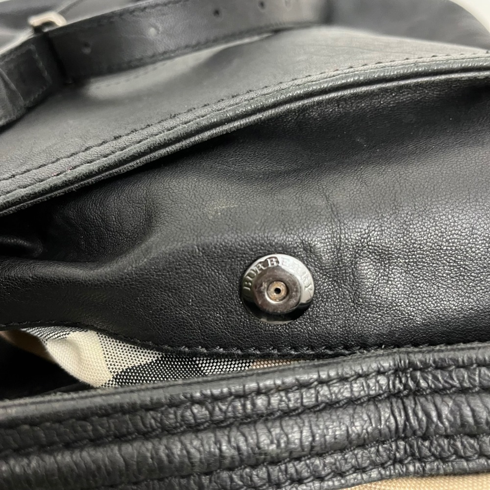 Burberry Black Leather Compton Hobo Convertible Large Shoulder Bag Purse READ - Picture 15 of 16